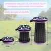 ALEVMOOM 2026 Collapsible Stool with Thick Cushion, H18.1 D10.24 Portable Telescoping More Sturdy Load Capacity 600Lbs, Retractable Adjustable Camping Folding Stool for Outdoor Hiking BBQ Climb view 4