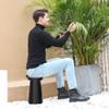 ALEVMOOM Collapsible Stool with Cushion, Portable Telescoping More Sturdy Load Capacity 200kg, Retractable Adjustable Camping Folding Stool for Outdoor Hiking BBQ Climb view 2