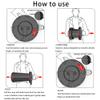 ALEVMOOM Collapsible Stool with Cushion, Portable Telescoping More Sturdy Load Capacity 200kg, Retractable Adjustable Camping Folding Stool for Outdoor Hiking BBQ Climb view 3