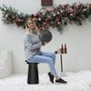 ALEVMOOM Collapsible Stool with Cushion, Portable Telescoping More Sturdy Load Capacity 200kg, Retractable Adjustable Camping Folding Stool for Outdoor Hiking BBQ Climb view 4