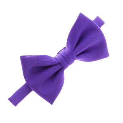 Baby Gabardine Adjustable Pre-Tied Bow Tie - Purple