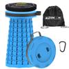 ALEVMOOM Upgraded Collapsible Stool with Cushion & Bag, 18" H Portable Retractable Telescoping Folding Stool for Adults, Lightweight But Sturdy Capacity 600 lbs for Camping Fishing Hiking Travel view 1