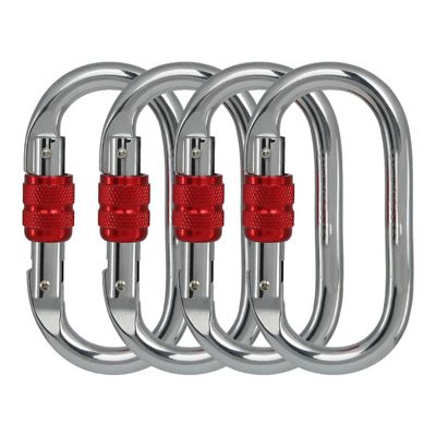 Heavy Duty Locking Climbing Carabiner Clip CE Rated 25 kN 5600 LB Rugged Terrain Approved Industrial Strength Twist Lock Carabiners Clips for Rigging, Ropes, Hammocks, Camping