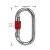 Heavy Duty Locking Climbing Carabiner Clip CE Rated 25 kN 5600 LB Rugged Terrain Approved Industrial Strength Twist Lock Carabiners Clips for Rigging, Ropes, Hammocks, Camping view 2