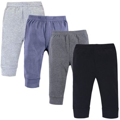 Touched by Nature Unisex Baby Organic Cotton Pants, Blue Gray, 9-12 Months