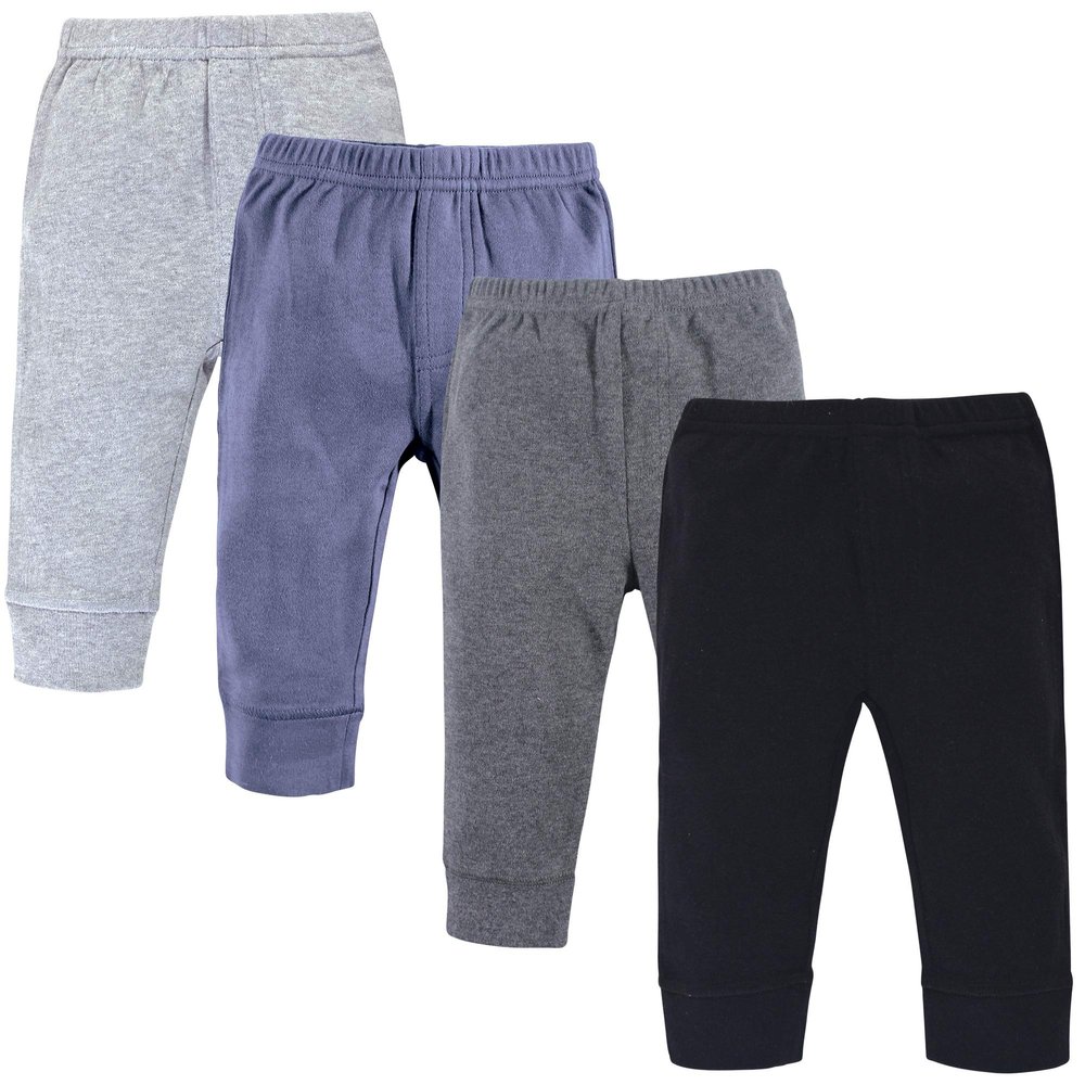 Touched by Nature Unisex Baby Organic Cotton Pants, Blue Gray, 9-12 Months