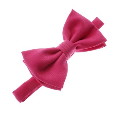 Baby Gabardine Adjustable Pre-Tied Bow Tie - Fuchsia
