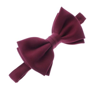 My Lello Baby Gabardine Adjustable Pre-Tied Bow Tie - Wine