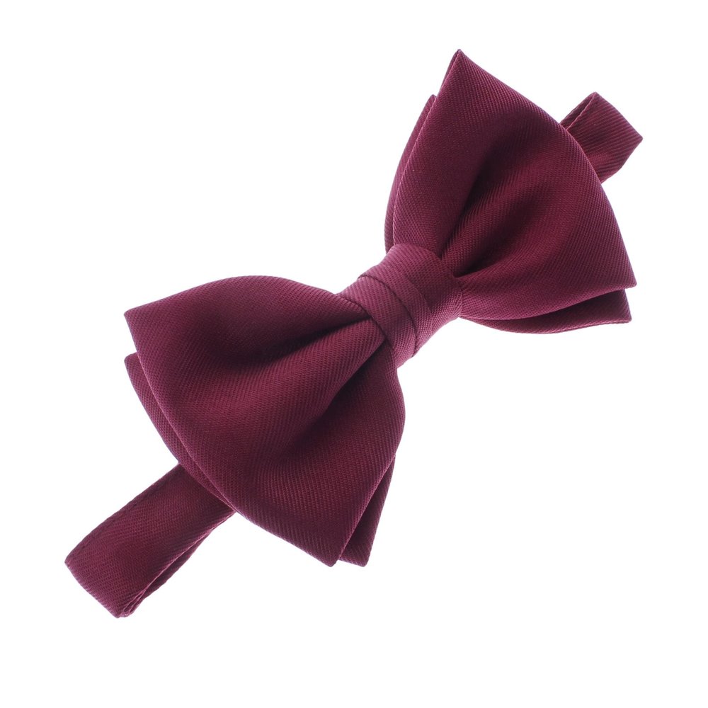 My Lello Baby Gabardine Adjustable Pre-Tied Bow Tie - Wine