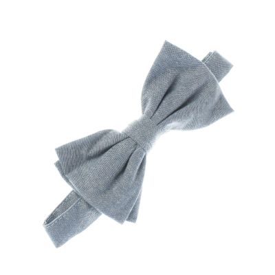 My Lello Adult Chambray Adjustable Pre-Tied Bow Tie - Faded Blue Denim