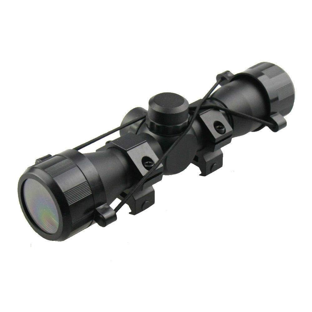 MY Premium Build, Tactical 4X32 Compact Scope Rangefinder Reticle Hunting Riflescopes Cross-Hair Reticle for Ruger 1022 10/22 with Weaver Ring (New Version)