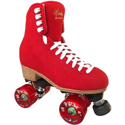 Jackson Vista Viper Nylon Outdoor Quad Roller Skates Womens Size 7 Red