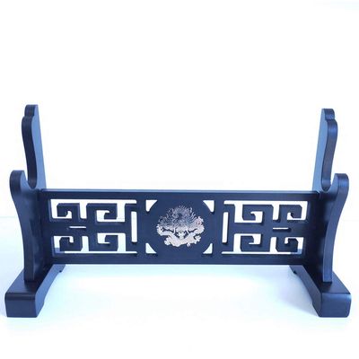 CXM WLONG 'ART Dragon Pattern Sword Stand Black Tai Chi Sword Holder Weapon Display Stand Japanese Samurai Sword Rack Hanger and Standard Sword Holder Layer Sword Stand1Tier