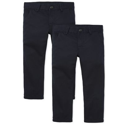 The Children's Place boys Skinny Chino Pants, NEW NAVY, 16 slim