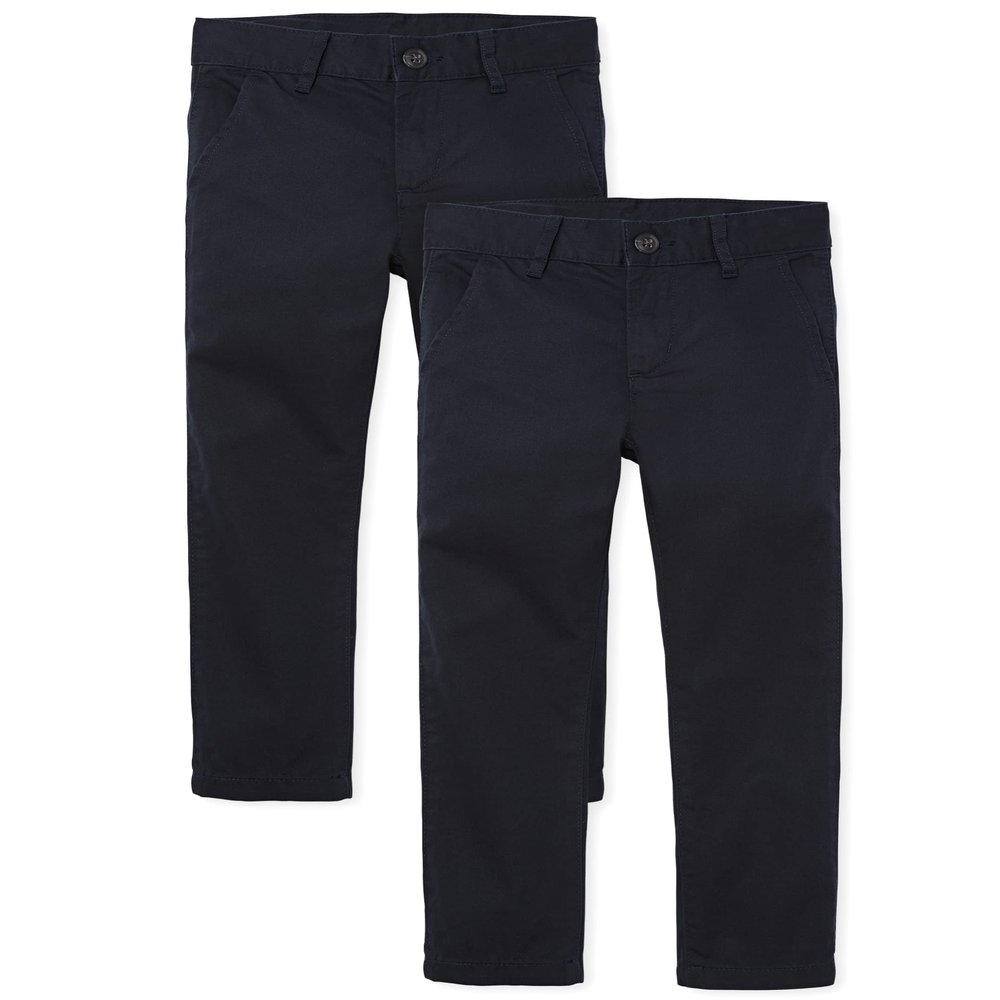 The Children's Place boys Skinny Chino Pants, NEW NAVY, 16 slim