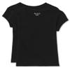 The Children's Place girls Short Sleeve Basic Layering T-shirt Shirt, Black 2 Pack, Large US view 1