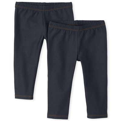 The Children's Place Baby Girls And Toddler Girls Leggings,True Indigo 2 Pack,18-24MONTH