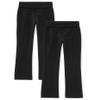 The Children's Place Girls Active Foldover Waist Pants, Black 2 Pack, Small view 1