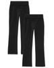 The Children's Place Girls Active Foldover Waist Pants, Black 2 Pack, Medium view 1