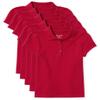 The Children's Place Girl's Short Sleeve Pique Polo, Ruby, Large view 1
