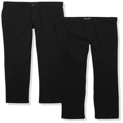 The Children's Place Girls Skinny Chino Pants,Black 2 Pack,6S