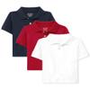 The Children's Place Baby Boys and Toddler Boys Short Sleeve Pique Polo, Classic Red/Nautico/White, 5T view 1