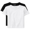 The Children's Place baby boys And Toddler Short Sleeve Basic Layering T-shirt Shirt, Black/White 2 Pack, 4T US view 1
