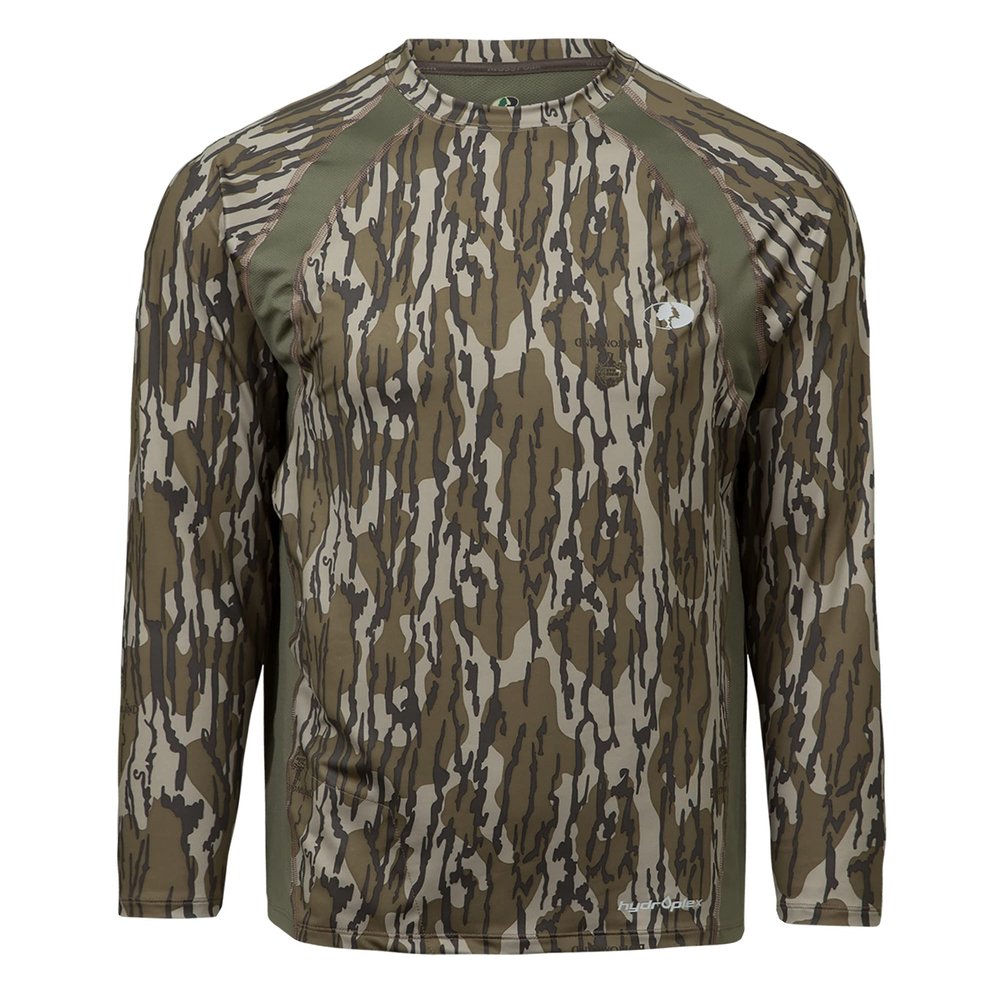 Mossy Oak Men's Standard Lightweight Camo Shirts Hunting, Original Bottomland, 2X