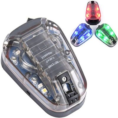 LThyzszb Tactical Signal Light IR Helmet Light with Visible LED Strobe Military Survival Light IFF Helmet Light, for Outdoor Fast Rescue Adventure Light (Black Base-Blue Light)