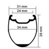 Superteam 38mm Carbon Tubeless Wheelset Disc Brake Road Bike Wheels 700c 31mm Width (Six Bolt, Thru-Axle Type Front 12 * 100mm Rear 12 * 142mm) view 2