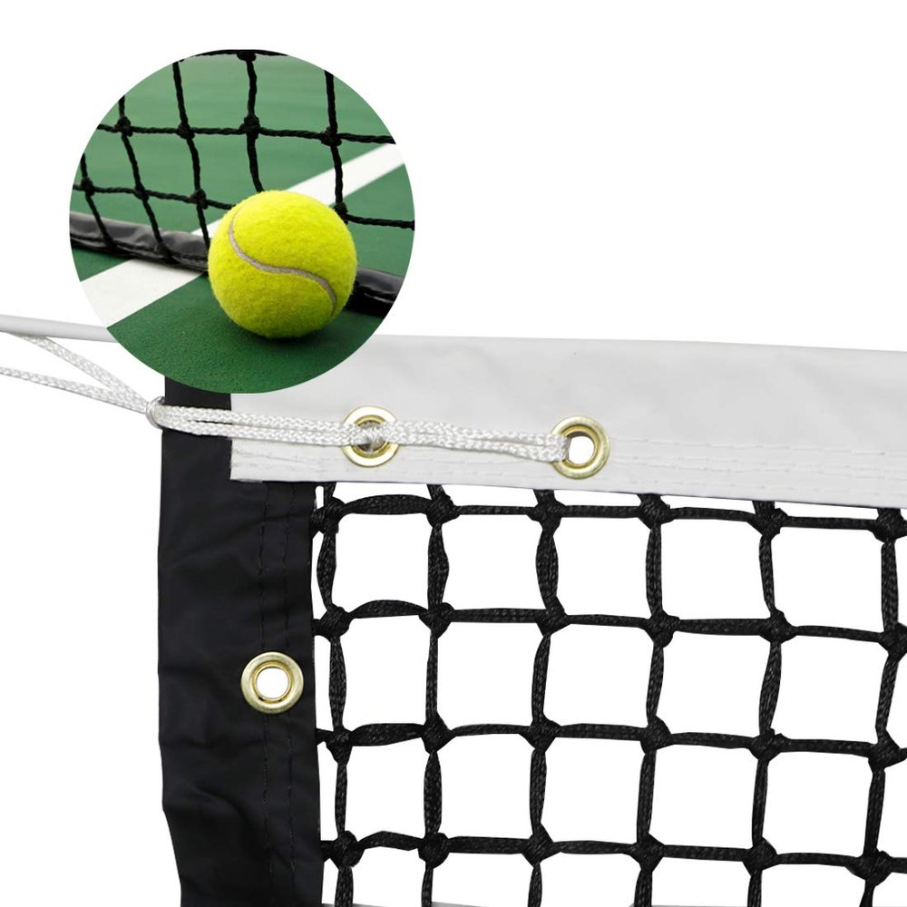 ProGoal Tennis Net 42FT Professional Heavy Duty Nylon Net, Compatible with All Standard Tennis Posts, IncludedIndoor Outdoor Court (Single-Layer Tennis net)