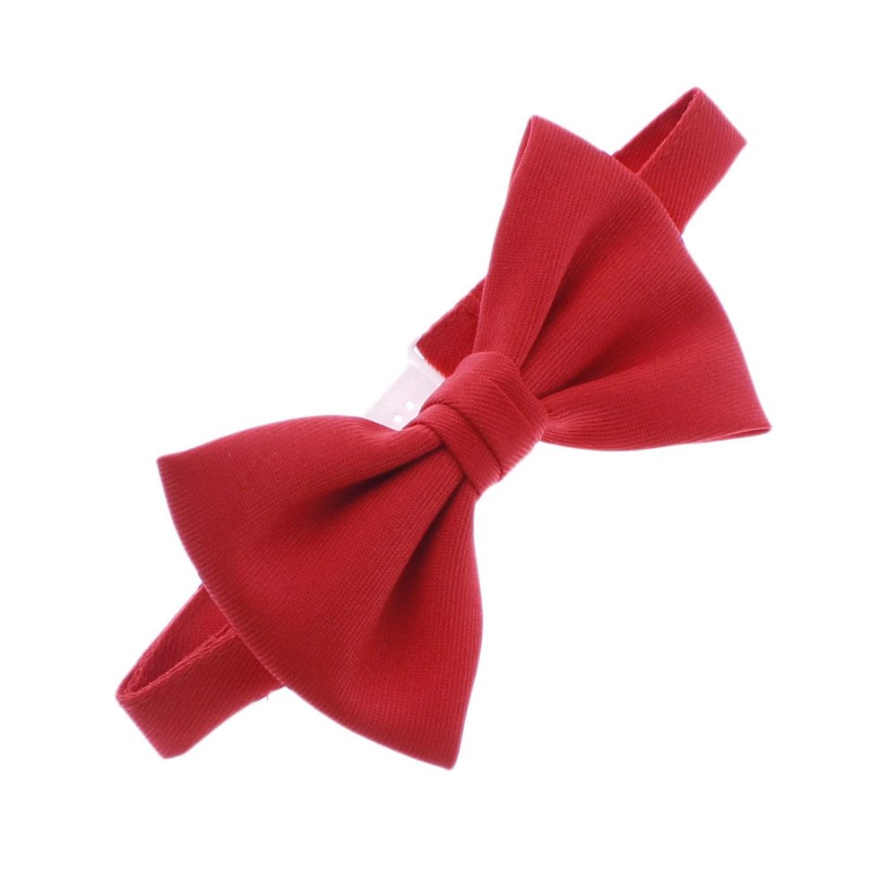 Child Gabardine Adjustable Pre-Tied Bow Tie - Bright Red