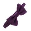 Baby Gabardine Adjustable Pre-Tied Bow Tie - Plum view 1