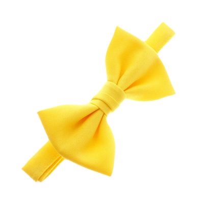 Child Gabardine Adjustable Pre-Tied Bow Tie - Yellow