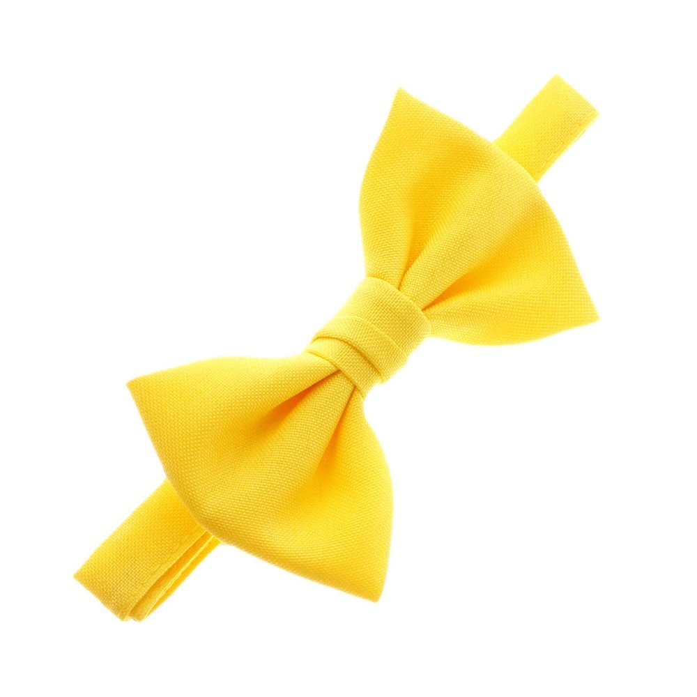 Child Gabardine Adjustable Pre-Tied Bow Tie - Yellow