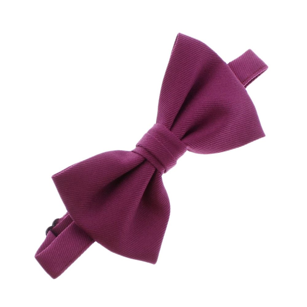 Child Gabardine Adjustable Pre-Tied Bow Tie - Mulberry