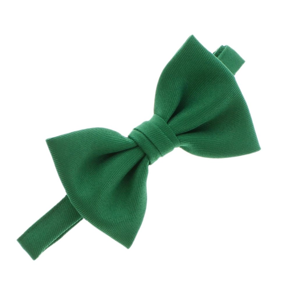 Child Gabardine Adjustable Pre-Tied Bow Tie - Emerald Green