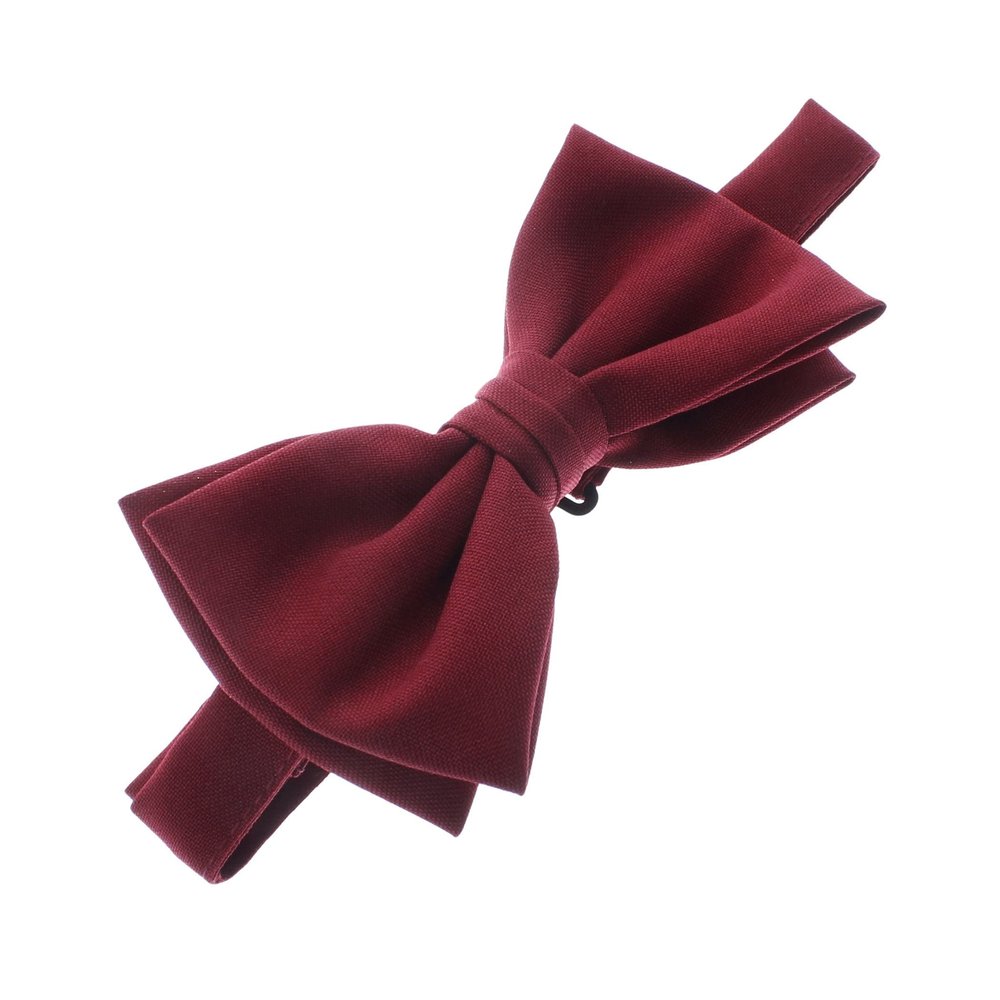 My Lello Baby Gabardine Adjustable Pre-Tied Bow Tie - Maroon