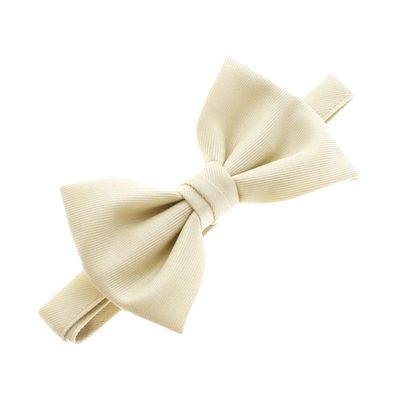 Child Gabardine Adjustable Pre-Tied Bow Tie - Almond