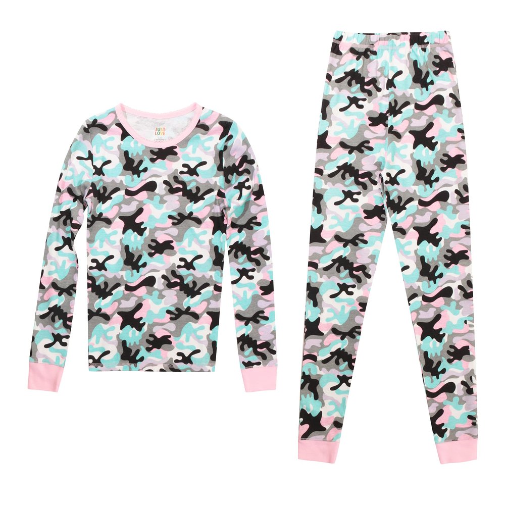Just Love Cotton Pajamas Sets for Girls 34606-10622-14-16 White - Camo