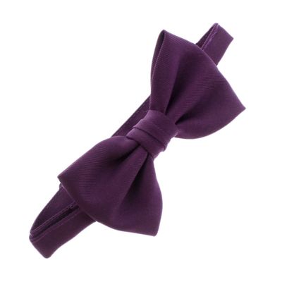 Child Gabardine Adjustable Pre-Tied Bow Tie - Plum