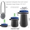ALEVMOOM Upgraded XXL Collapsible Stool with Cushion 19.7",1000lbs Max Weight,Wider & Taller Seat, Heavy Duty Portable Retractable Folding Chair or Travel Foot for Camping & Outdoors(Grey) view 2