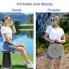 ALEVMOOM Upgraded XXL Collapsible Stool with Cushion 19.7",1000lbs Max Weight,Wider & Taller Seat, Heavy Duty Portable Retractable Folding Chair or Travel Foot for Camping & Outdoors(Grey) view 3