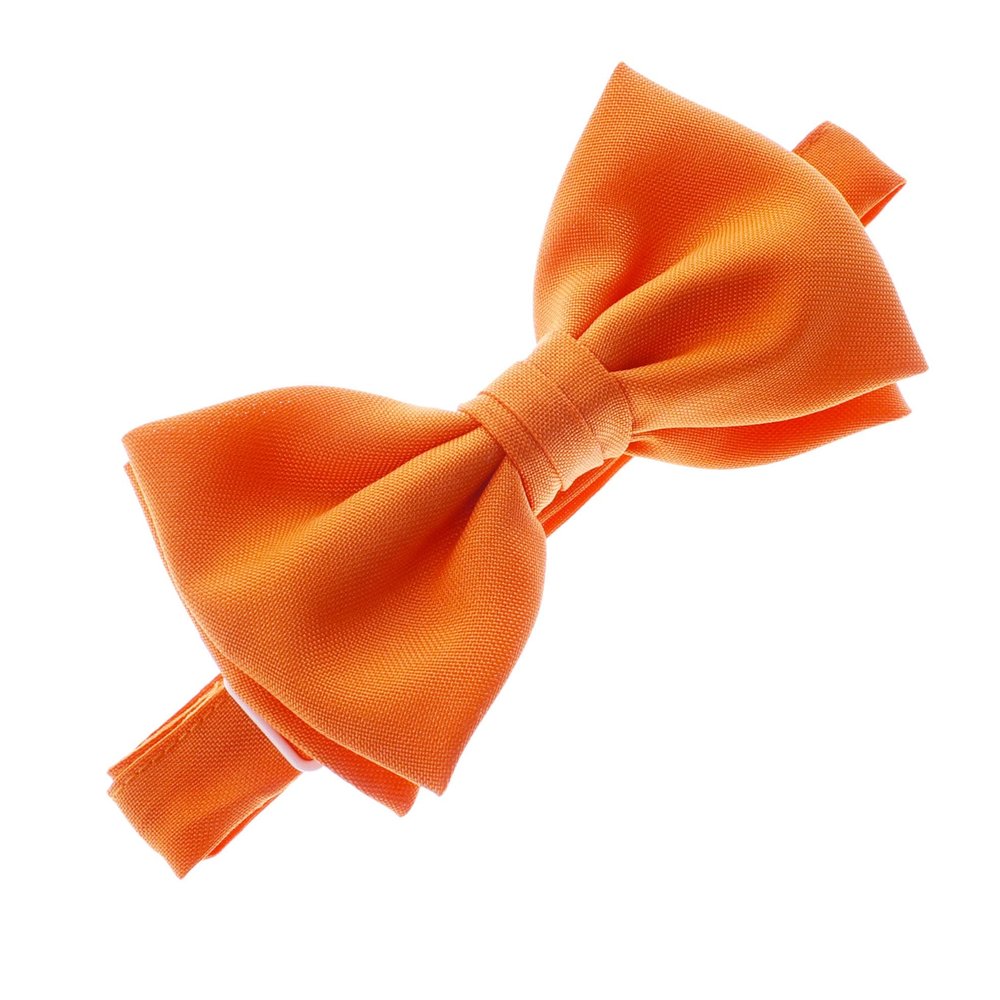 My Lello Baby Gabardine Adjustable Pre-Tied Bow Tie - Orange