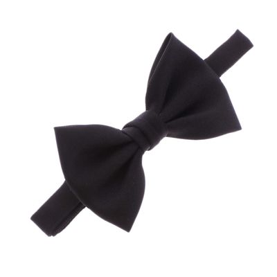 My Lello Baby Gabardine Adjustable Pre-Tied Bow Tie - Black