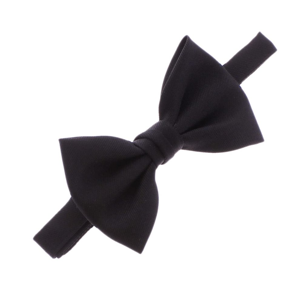My Lello Baby Gabardine Adjustable Pre-Tied Bow Tie - Black