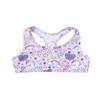 Moggemol Kids Girls Sleeveless Racer Back Printed Crop Tops Sports Bra for Dance/Gymnastics/Workout Pink 14 view 1