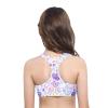 Moggemol Kids Girls Sleeveless Racer Back Printed Crop Tops Sports Bra for Dance/Gymnastics/Workout Pink 14 view 2