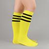 American Trends Kids Child Soccer Socks Stripes Knee High Tube Socks Cotton Uniform Sports Socks for Toddler Girls 1 Pack Yellow Black 3-6 Years view 4