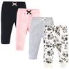 Touched by Nature Unisex Baby Organic Cotton Pants, Black Floral, 18-24 Months view 1